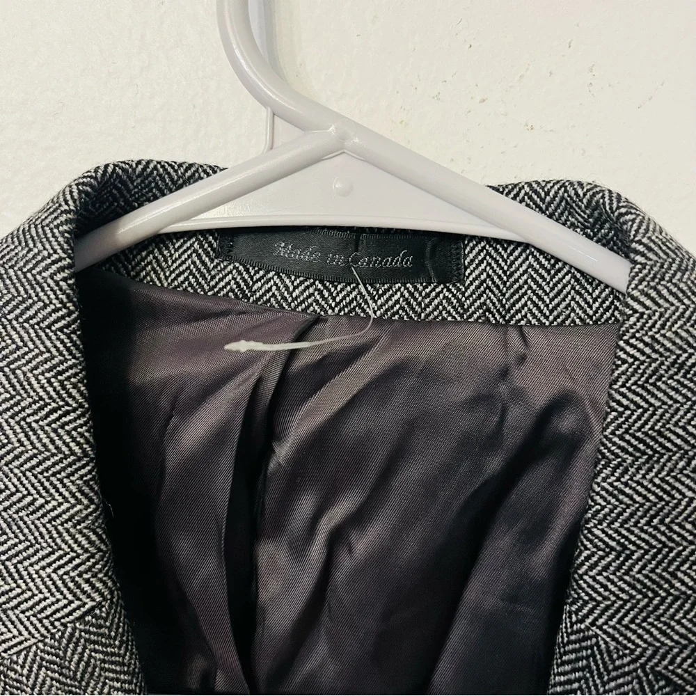 Lauren Ralph Lauren Herringbone Wool Blazer – Gray – 40R Classic Fit